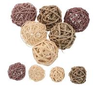 GALPADA 20pcs Natural Rattan Pet Chew Handwoven Willow Balls for Rabbits Guinea Pigs Hamsters Indoor Outdoor Foraging and Gnawing Supplies