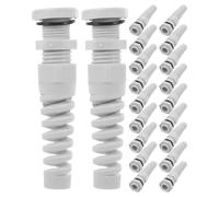GALPADA 20pcs Nylon Cable Gland Cord Connector with Anti-Twist Spring Flexible Strain Relief Spiral for Wire Thread Nonmetallic Cable Protector with Gaskets for Extended Insulation Life