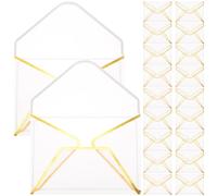GALPADA 20pcs Paper Envelopes for Wedding Invitations and Tea Party Cards with Classy Simplicity and Delicate Details, Elegant and Luxurious Design for Special Occasions