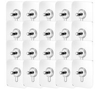 GALPADA 20pcs Self-Adhesive Hanging Nails Hooks for Wall, Acrylic and Alloy Material, Strong Load-Bearing, Fix Items Easily, for Kitchen and Outdoor Use, No Trace Damage
