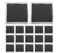 GALPADA 20pcs Small Square Coin Case Coin Organizer with Adjustable Inner Pads Ps Plastic Compact Design Display Protection for Home Collection Display