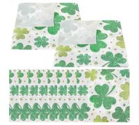 GALPADA 20pcs St Patrick’s Day Disposable Paper Napkins with Lucky Shamrock Print, Colorful Pattern Cocktail Napkins for Irish Party Tableware and Holiday Celebration