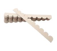 GALPADA 20pcs Unfinished Scalloped Wooden Edge Trims for DIY Projects, Versatile Application for Door Frames and Shelves, Beige Colour, for Indoors and Parent Interaction