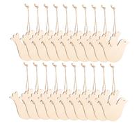 GALPADA 20pcs Wooden Bird Craft Cutouts with Pre Drilled Holes and Twine Unfinished DIY Hanging Ornaments for Weddings Birthdays Christmas Decorations Versatile Peace Dove Tags