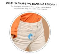 GALPADA 21Pcs PVC Dolphin Keychains Lightweight Decorative Bag Pendants Cute Ocean Animal Charms for Backpack Luggage and Key Decoration Gifts for Women and Friends