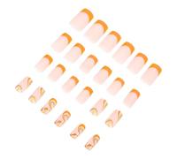 GALPADA 24 Pcs Press on Nails Fake Nails with Glitter Design Unique Chic Abs Material Not Easy to Fade for Women DIY Manicure Art Work