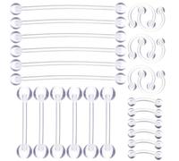 GALPADA 24pcs Body Piercing Jewelry Set Nose Rings Tongue Eyebrow Piercing Rings Comfortable Durable for Daily Wear Special Occasions