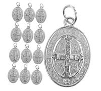 GALPADA 24pcs Diy Bible Pendant Charms Metal Keychain Charms for Jewelry Making Craft Supplies Religious Bracelet Necklace Accessories