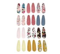 GALPADA 24pcs Hair Barrettes Flower Pattern Fabric Hairpin for Lovely Creative Style Easy to Put and Take off Hold Hair Securely Assorted Colour Assorted style