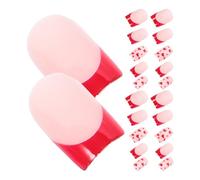 GALPADA 24Pcs Heart Shape Press on Nails Full Cover False Nails Kit with Glue Stick Valentine’S Day for Women Professional