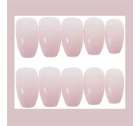 GALPADA 24pcs Pink Artificial Nail Tips for Women and Full Cover Fake Nails Made of Sturdy Plastic Easy to Apply and Festivals
