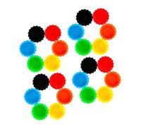 GALPADA 24pcs Silicone Lizard Feeding Bowls Set Shallow Wide Rim Reptile Food and Water Cups for Small Pets Stable Design for Leopard Geckos Tortoises Bearded Dragons Colorful Terrarium