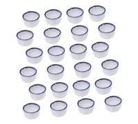 GALPADA 24Pcs Small Ceramic Reptile Water Basins Mini Bowls for Spiders and Frogs Easy to and Water Dish