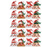 GALPADA 24pcs Xmas Christmas Cookies Boxes Small Candy Cases with Christmas Elements Design Paper Material for Party and Party Favour Wrapping Supplies Assorted style
