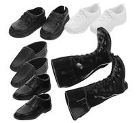 GALPADA 25 Pairs Mini Doll Shoes for Dolls Scale Mens Dress Up Plastic Footwear Boots with Secure Fit and Realistic Detailing for DIY Crafts and Role Playing