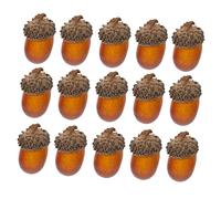 GALPADA 25pcs Artificial Acorns DIY Accessories Realistic Orange Acorn Decorations for Thanksgiving Christmas Autumn Festival Crafts Home Decor