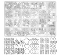 GALPADA 260 Pcs Each Box Braid Hair Ring Hair Charms 7.47x5.11x0.90in Metal with Resistance to Deformation and Mixing and Matching for Women Appearance Weddings Stage Performances
