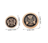 GALPADA 28pcs Metal Crown Buttons Set for Coats Jackets British Wheat Crown Design Sewing Accessories for Suits Knitwear Casual DIY Craft Projects