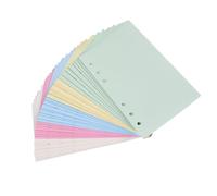 GALPADA 2pcs A6 Loose-Leaf Paper with Colorful Page Dividers, 50 Pages, Environment Protecting Smooth Writing Paper for Personal Refills and Notebook Replacement