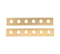 GALPADA 2pcs Acoustic Guitar Bridge Pin Hole Repair Brass Plate, Under-Bridge Plate Patch for Reinforcement, Ball-End String Protection, Luthier Tools for Folk OM