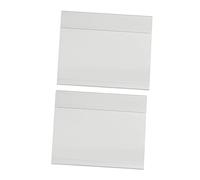 GALPADA 2Pcs Acrylic Price Tag Display Holders Horizontal Label Stands Desktop Sign Racks for Retail Shelf Menu Pricing Tags