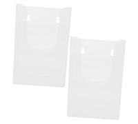 GALPADA 2pcs Acrylic Wall Mounted Brochure Holder Clear Pamphlet Display Stand No Drilling Magazine Rack for Office Desk Space Saving Organization