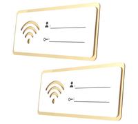 GALPADA 2pcs Acrylic Wifi Password Sign Board for Convenience Stores and Commercial Use, Suitable for Environment, Display Wifi Name and Password Clearly