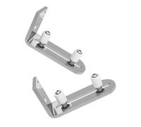 GALPADA 2pcs Adjustable Stainless Steel Sliding Door Floor Guide for Barn Doors Bottom Track Stopper Easy Installation