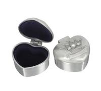 GALPADA 2pcs Alloy Baby Tooth Box Round Keepsake Organizer with Built-in Flannelette Soft Lining Silver Protective Holder for Kids Birthday New Year