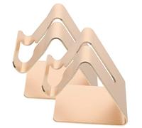 GALPADA 2pcs Aluminium Alloy Mobile Phone Stand Stable Desk Holder for Tablet and Smartphone Flat Bottom Non Slip Design for Office Kitchen and Bedside Use Durable Metal Construction