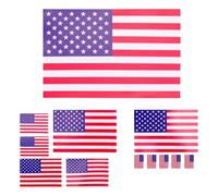 GALPADA 2pcs American Flag Car Stickers for Motorcycle and Car Doors Rectangular Paper Decals Easy to Install with Patriotic Style