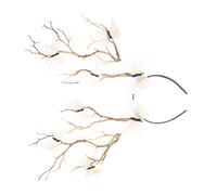 GALPADA 2pcs Antler Headpiece Butterfly Day of The Dead Headband Perfect for Halloween and Parties