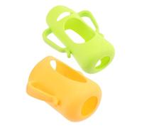 GALPADA 2pcs Baby Feeding Bottle Silicone Case Sleeve in Assorted Colours with Comfortable Holding Touch and Hot Water Damage Prevention, Suitable for Baby Milk Bottle Random Color