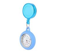 GALPADA 2pcs Badge Reel Pocket Watch for Students Clip-Pocket Watch in Light Blue for Nurses and Students