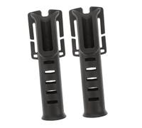 GALPADA 2pcs Band Fishing Rod Stand Fishing Tool Holder Hold Portable Holder Carrier Stand Carrier for Fish Pole Black Plastic