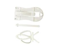 GALPADA 2pcs Bird Cage Fixed Clip Plastic Handy Easy to Operate White Cuttlebone Clamp for Bird Cage Feeding Assorted style