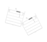 GALPADA 2pcs Birdcage Door Spring Hinges with Food Box Holder, Small One-way Door Replacement Parts for Pigeon and Quail Cages, Cage Accessories for Secure Feeding