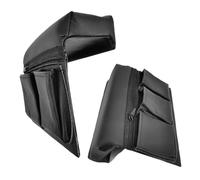 GALPADA 2pcs Black Pu Car Door Armrest Storage Bag with Window Armrest Pad, Easy to Clean and Wear-resistant Car Interior Organizer for Stylish and Practical Use