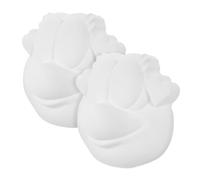 GALPADA 2pcs Blank Frog Masks for DIY Plastic Paintable Masks Hands-on Ability Exercise, for Masquerade and Art Activities, White Pvc Frog Face Costume Accessory