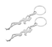 GALPADA 2pcs Bottle Opener Keychain Bottle Opener Cute Lid Remover Key Ring Bag Pendants Key Chain Decor Home Decor Bottler Opening Device Beverage Opening Devices Zinc Alloy Silver