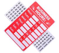 GALPADA 2Pcs Business Hours Sign Set Erasable PVC Boards for Storefront Windows, Reusable Open and Closed Signs with Writable Surface for Retail and Bank Use