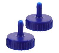 GALPADA 2pcs Calf Feeder Bottle Cap Replacement Farm Animal Milk Bottle Cap Plastic Blue Leak-proof Cover for Calf and Cattle