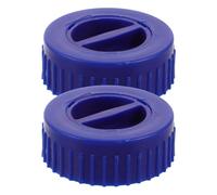 GALPADA 2pcs Calf Feeder Tank Cover Sturdy Blue Plastic Livestock Dosing Feeder Lid Compatible with Reservoir Caps Preventing Medicine Leakage for Demanding Farm Settings