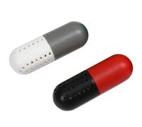 GALPADA 2pcs Capsule Shoe Deodorizer Reusable Zeolite Plastic for Gym Bags | Odor Absorption, Smooth Surface, Home Wardrobe Use, Athletes and Frequent Users, Simple Space-saving Design Random Color