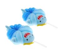 GALPADA 2pcs Cartoon Shark Bath Sponge Soft Mesh Shower Puff for Fun Exfoliating Body Scrubber