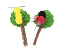 GALPADA 2pcs Cat Chew Sticks for Kittens Durable Felt with Funny Silvervine Teaser for Indoor Play and Dental Health