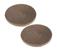 GALPADA 2pcs Cat Scratcher Pad Refill round Corrugated Paper Sturdy Reusable Household Scratching Board for Indoor Play Kitten