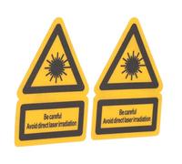 GALPADA 2pcs Caution Sign Stickers Self-adhesive Safety Warning Labels for Industrial Laboratory Hospital Use to Enhance Awareness and Prevent Accidents
