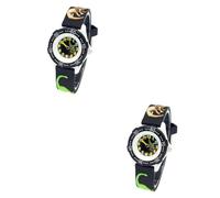 GALPADA 2pcs Children's Cartoon Watch Dinosaur Theme Waterproof Quartz Movement Stylish and Safe for Kids