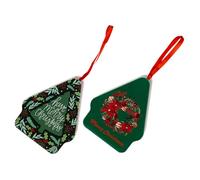 GALPADA 2Pcs Christmas Tinplate Storage Box Set, Holiday Cookie Candy Container Cartoon House Design, Festive and Candy Holder for Seasonal Organization